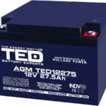 Acumulator 12V 27.5A AGM VRLA 165x175x126mm M5 TED Battery Expert Holland