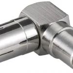 Adaptor coaxial mama - coaxial tata 90 grade metal Goobay