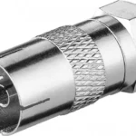 Adaptor coaxial TV mama - F tata din cupru Goobay