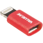 Adaptor iPhone Lightning tata - micro USB mama rosu Valueline