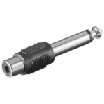 Adaptor Jack 6.35 mm mono la RCA mama Goobay
