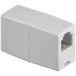 Adaptor prelungire RJ11 mama-mama alb Goobay