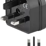 Adaptor UK ANGLIA - EURO 2 pini mama negru Goobay