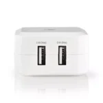 Alimentator 110-240V - USB x2 iesiri 4.2A alb NEDIS