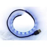 Banda LED Inter-Tech albastra Strip 30cm USB