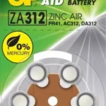 Baterie auditiva ZINC AIR GP ZA312 PR41 AC312 DA312 7.9x3.6mm 1.45V 6buc