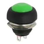 Buton 1 circuit 1A 250V OFF-(ON) verde fara retinere