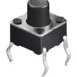 Buton microcontact 4 pini OFF-ON fara retinere 6x6mm buton 4mm de la PCB 7mm