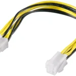 Cablu adaptor de alimentare PC ATX12 P4 4 pini tata la PCIe 8 pini mama 0.2m Goobay