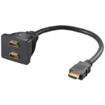 Cablu adaptor HDMI la 2x HDMI aurit Goobay