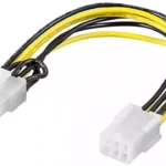 Cablu adaptor PCI 6 pini la PCI 8 pini placa video Goobay