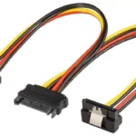 Cablu adaptor SATA mama la 2x SATA 90 grade tata Goobay 95115