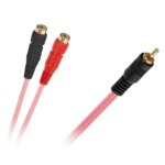 Cablu adaptor Y RCA la 2x RCA mama 0.2m Cabletech