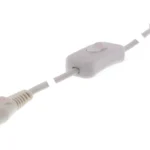 Cablu alimentare corpuri T5 cu intrerupator 1.5m alb Well