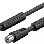 Cablu antena Coaxial tata - Coaxial mama 2.5m negru Goobay