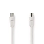 Cablu antena coaxial tata - coaxial tata 5m alb NEDIS