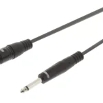 Cablu audio mono XLR 3 pini mama - Jack 6.35 mm tata 3m gri Sweex