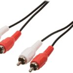 Cablu audio stereo RCA 2 x RCA tata - 2x RCA tata 2m negru VALUELINE