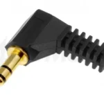 Cablu aurit Jack 3.5 mm 3 pini mufa in unghi tata-tata 0.8m negru 4CarMedia