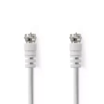 Cablu coaxial Nedis coaxial tata - coaxial mama 2m alb CSC dublu izolat