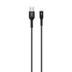 Cablu de date si incarcare micro USB 2.1A 1m Well negru