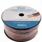 Cablu difuzor CCA rosu/negru 2x2mm Well LSP-CCA2.00BR-100-WL