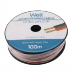 Cablu difuzor rosu/negru 2x0.5mmp CCA Well LSP-CCA0.50BR-100-WL