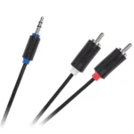 Cablu Jack 3.5 mm la 2x RCA 1.8m Cabletech