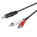 Cablu Jack 3.5 mm stereo la 2x RCA 3m cupru Goobay