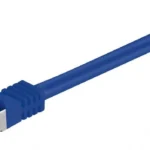 Cablu patch SFTP CAT7 0.25m albastru 2x RJ45 cupru ecranat Goobay