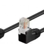 Cablu patch UTP CAT5e RJ45 2x 90 grade 2m negru Goobay