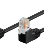 Cablu patch UTP CAT5e RJ45 2x90 3m CCA negru Goobay