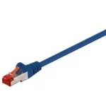 Cablu patchcord 10m CAT6e SSTP PiMF 2x RJ45 cupru ecranat albastru Goobay