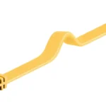 Cablu plat Cat6A UTP 2m 500MHz RJ45 cupru galben Goobay