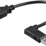 Cablu prelungitor USB 2.0 Hi-Speed A tata 90 stanga - A mama drept 0.3m Goobay