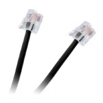 Cablu telefon 2m RJ11 negru