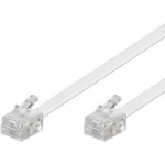 Cablu telefon 3m alb RJ11 6P4C Goobay