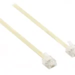 Cablu telefon mufat RJ11 (6P4C) 7/0.10 CCS alb 3m Well