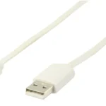 Cablu USB 2.0 USB A tata - micro USB B tata plat 1m alb Valueline