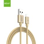 Cablu USB la micro USB 1m Golf Data Sync Quick Charge 5A auriu GC-76m