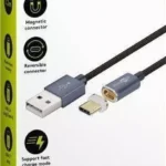 Cablu USB2.0 cu mufa magnetica USB Type C 1.2m negru Goobay