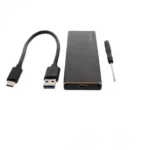 Carcasa SSD M2 SATA USB 3.1 negru cablu USB Type C inclus
