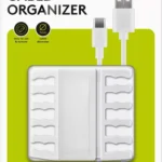 Cleme pentru gestionarea cablurilor cu 5 sloturi Goobay set 2buc alb