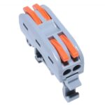 Conector 2+2 cu sina portocaliu pentru cablu maxim 4 mm