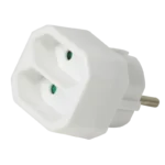 Conector alimentare AC SCHUKO splitter alb 2x soclu EURO LOGILINK LPS218