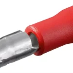 Conector papuc rotund 4mm rosu cablu 0.5-1mm 10A Goobay