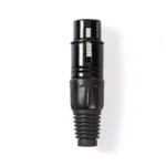 Conector XLR 3-Pin mama negru Nedis