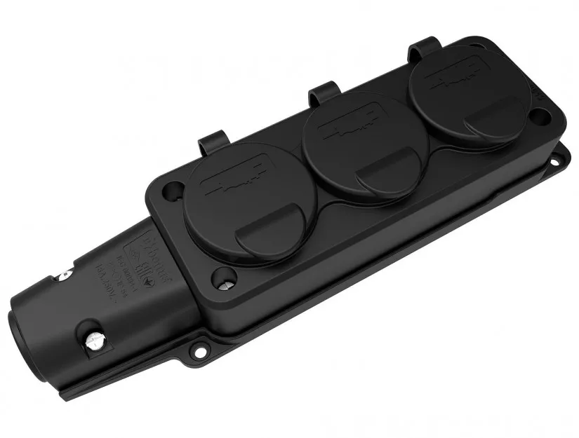 fisa-schuko-cauciuc-cu-capac-bemis-bk1-1402-3613-2pe-3-iesiri-16a-250v-ip54 Fisa SCHUKO cauciuc cu capac Bemis BK1-1402-3613 2P+E 3 iesiri 16A 250V IP54 - imagine 1