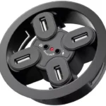 Hub USB 2.0 4 porturi +iesiri audio montabil in birou Goobay