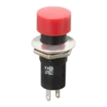 Intrerupator cu apasare 1 circuit 1A 250V OFF-ON rosu cu retinere